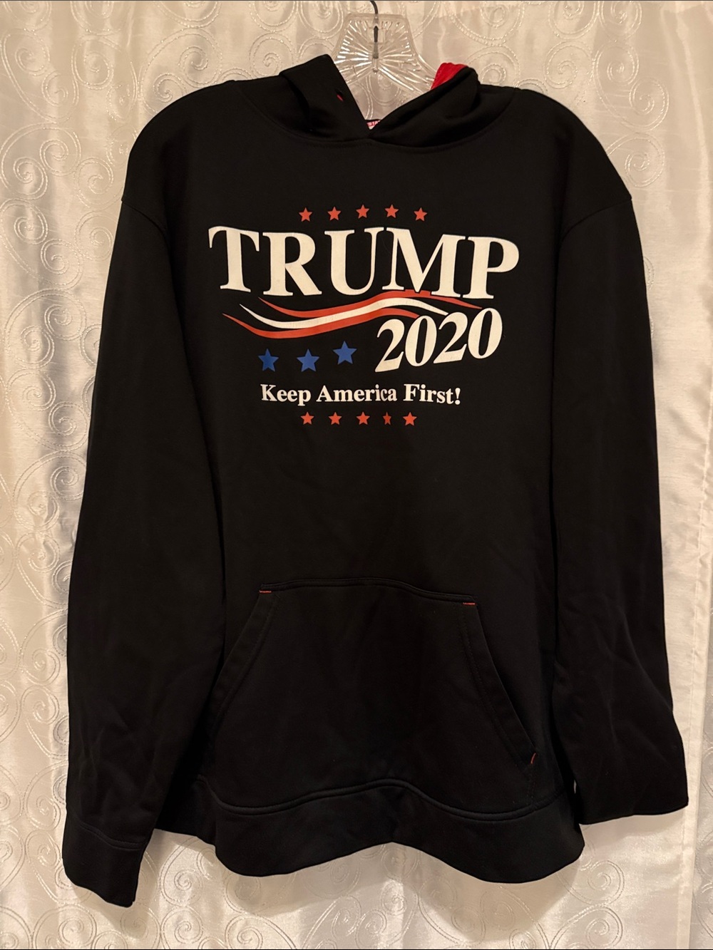 Trump 2020 Keep America First! Black Ohio State Hoodie Adult Size Large 🔥 G11